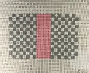 * Kimberly Ann SF06E Louis Square, Gray/ White- Pink Stripe