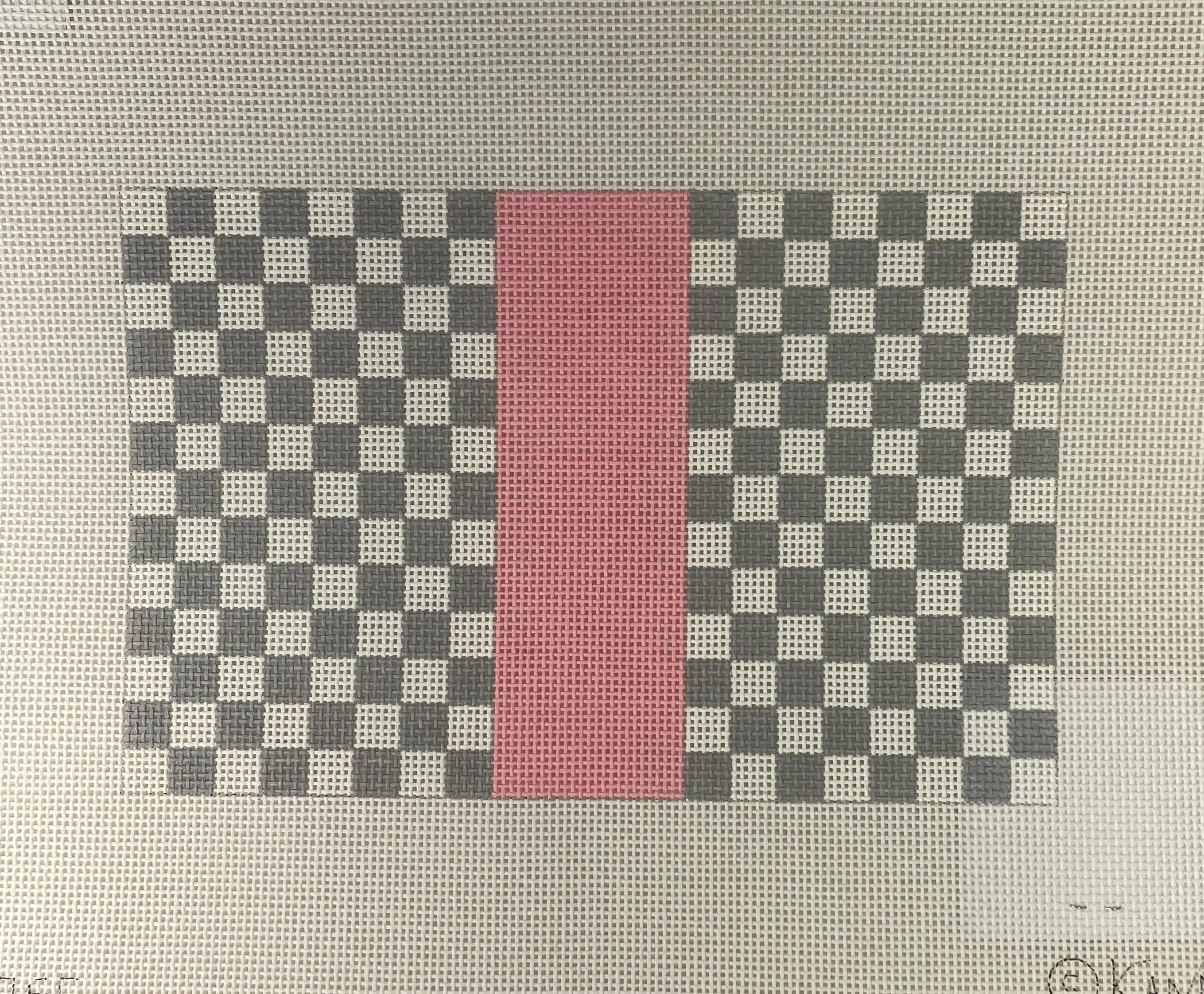* Kimberly Ann SF06E Louis Square, Gray/ White- Pink Stripe