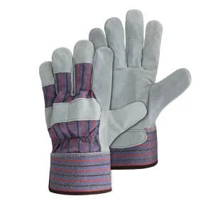 1 case (72 pairs)  Economy Split Cowhide Palm Leather Work Gloves - Size L
