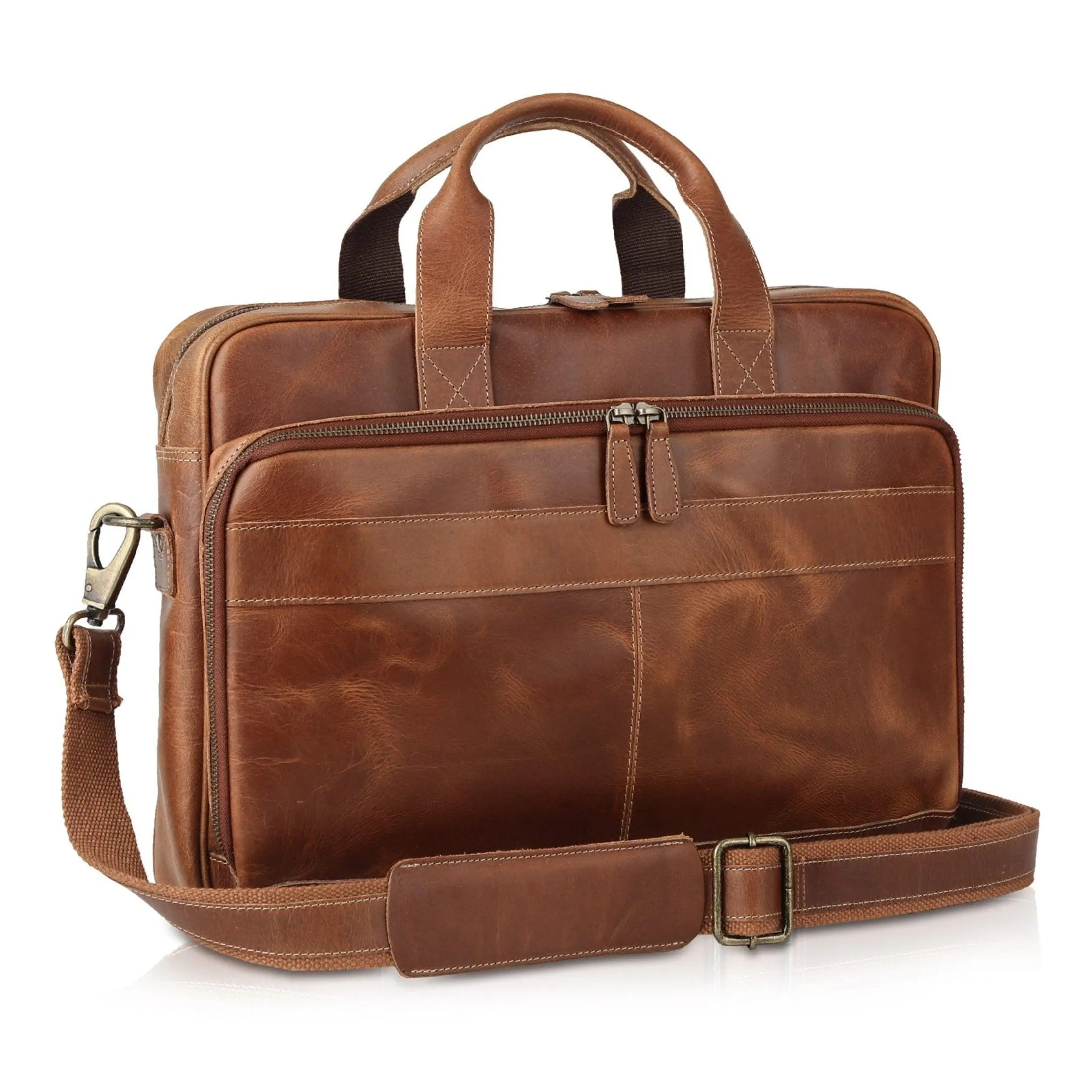 16-Inch Leather Briefcase