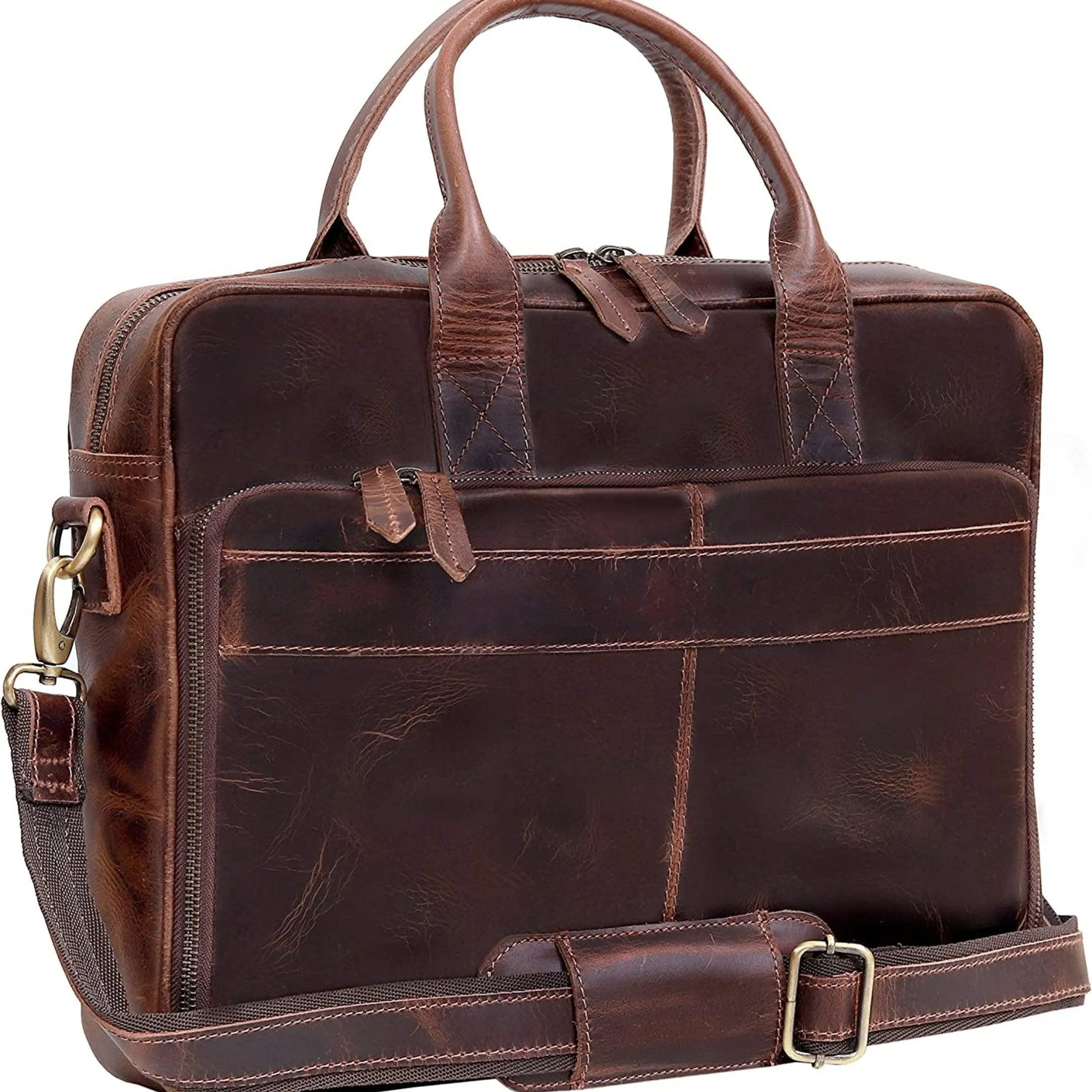 16-Inch Leather Briefcase
