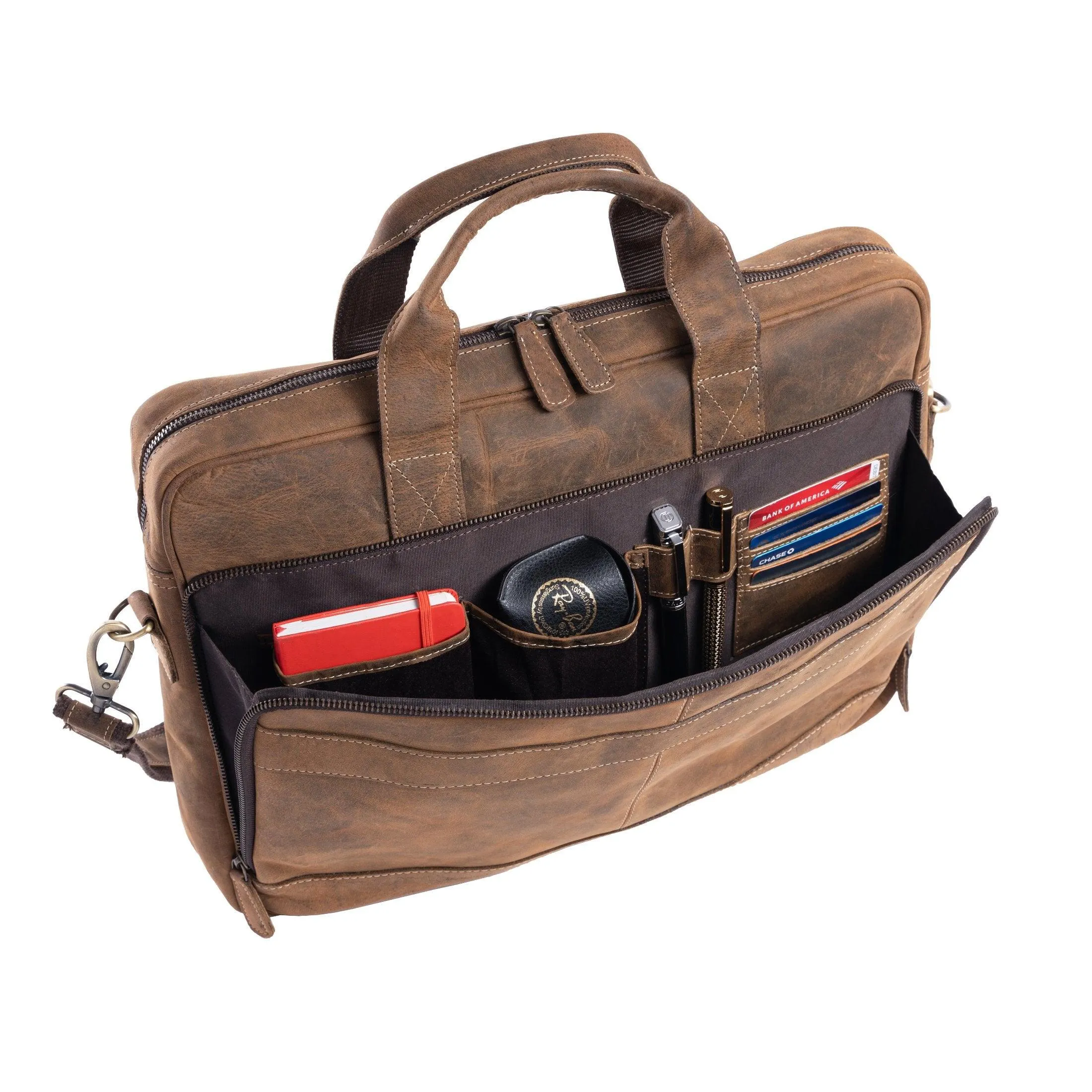 16-Inch Leather Briefcase