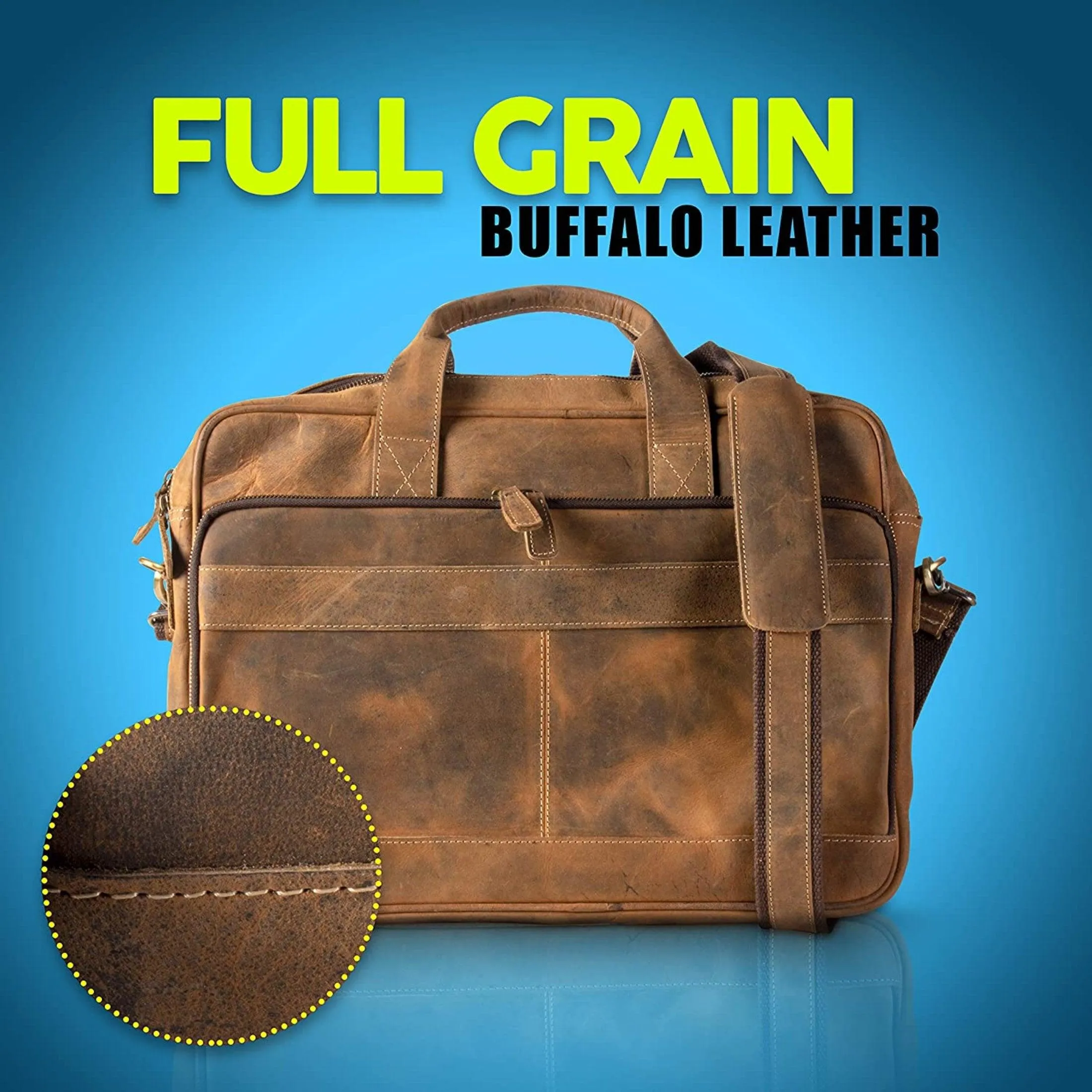 16-Inch Leather Briefcase