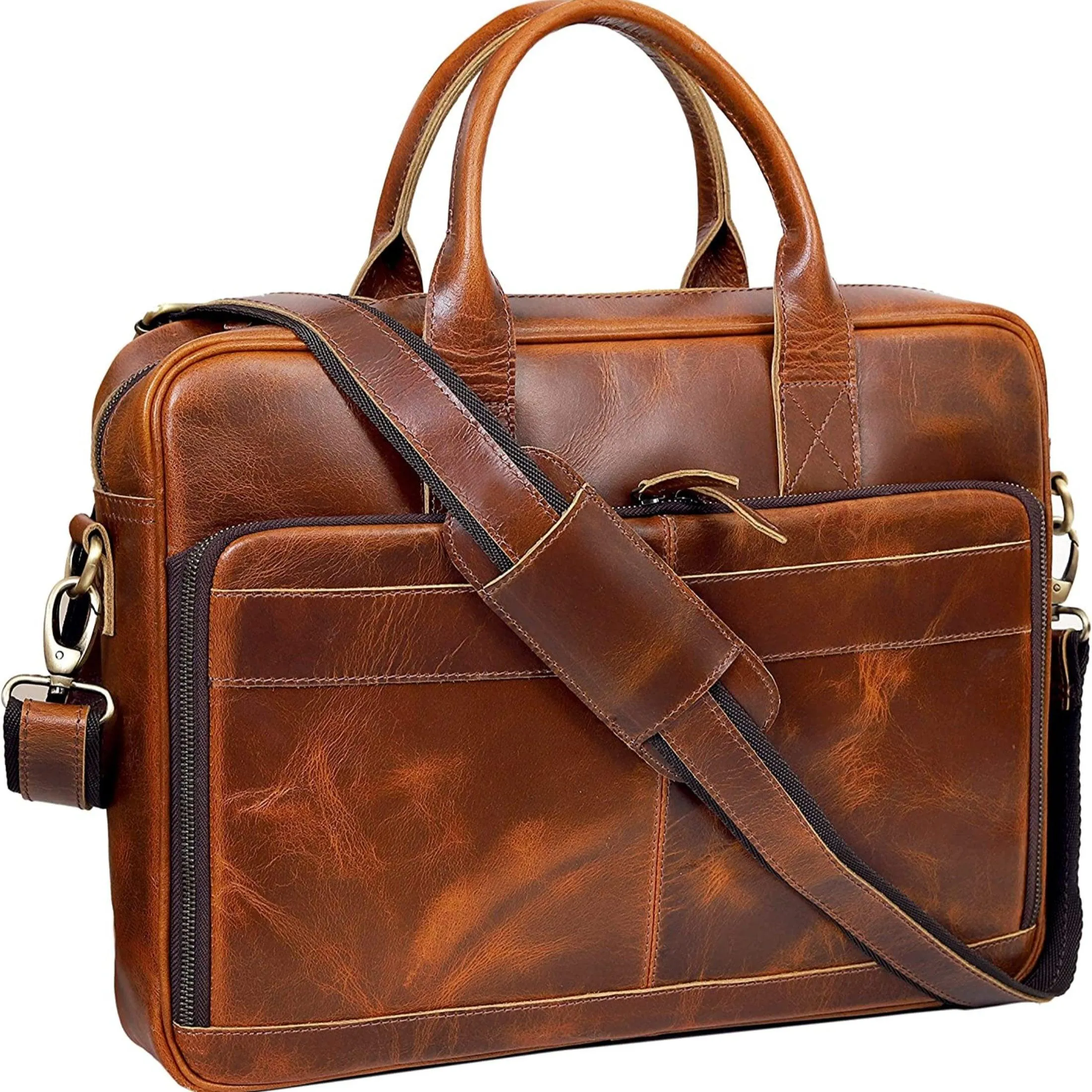 16-Inch Leather Briefcase