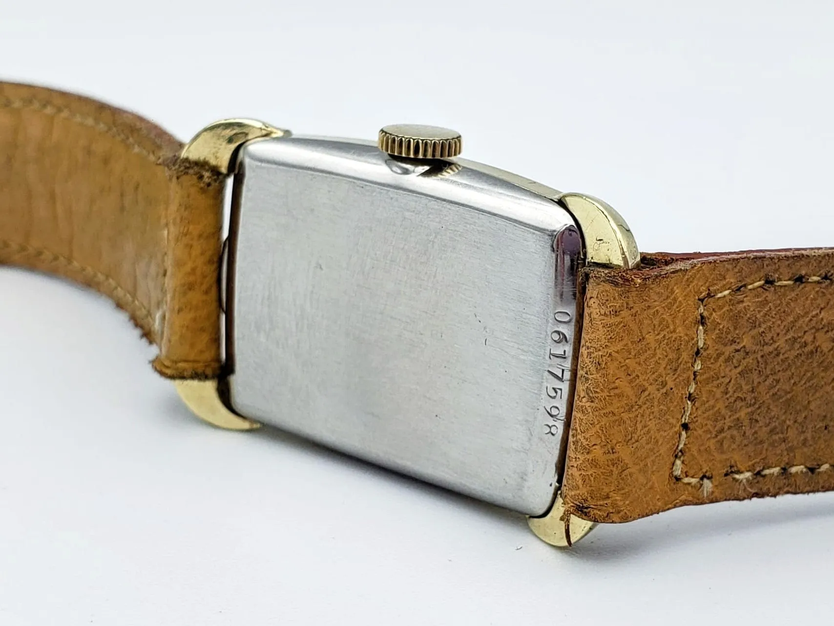 1947 BULOVA Senator Two-Tone Black Dial U.S.A. Caliber 8AE 17 Jewels Watch