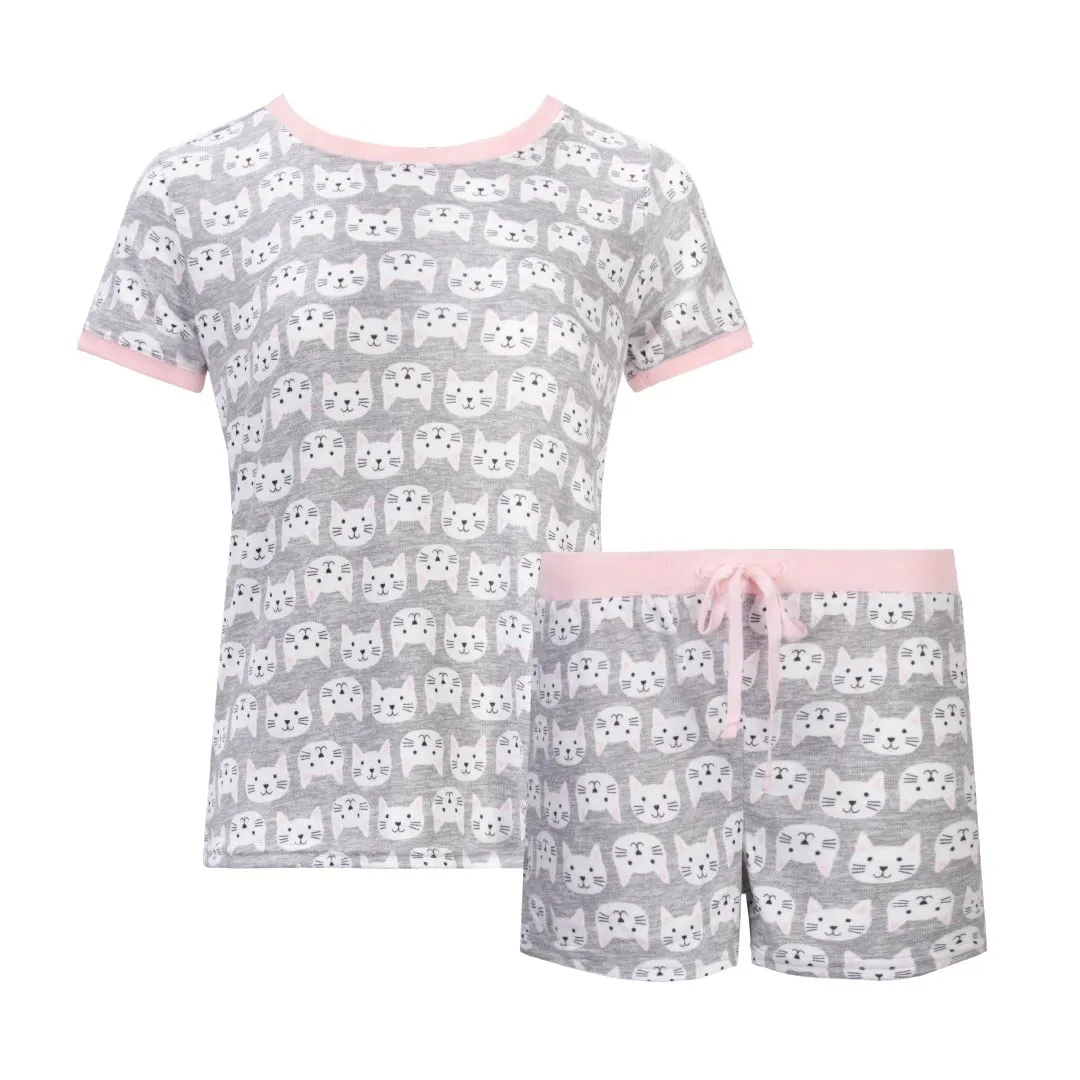 2 Pack Loungewear Hacci Shorts Set