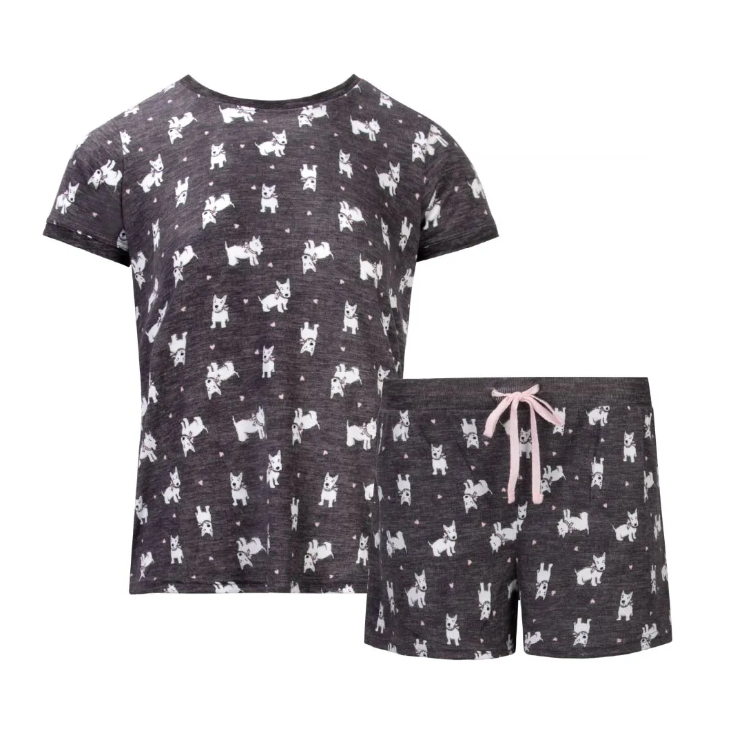 2 Pack Loungewear Hacci Shorts Set