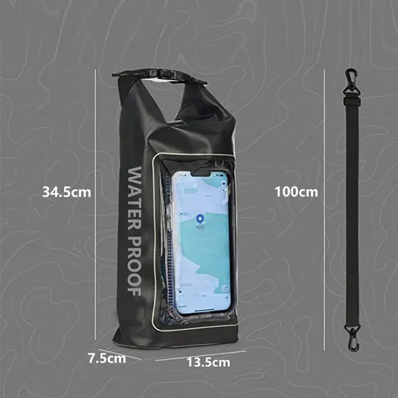 2L Dry Bag Touch Screen Waterproof Bags For boating fishing Surfing Outdoors