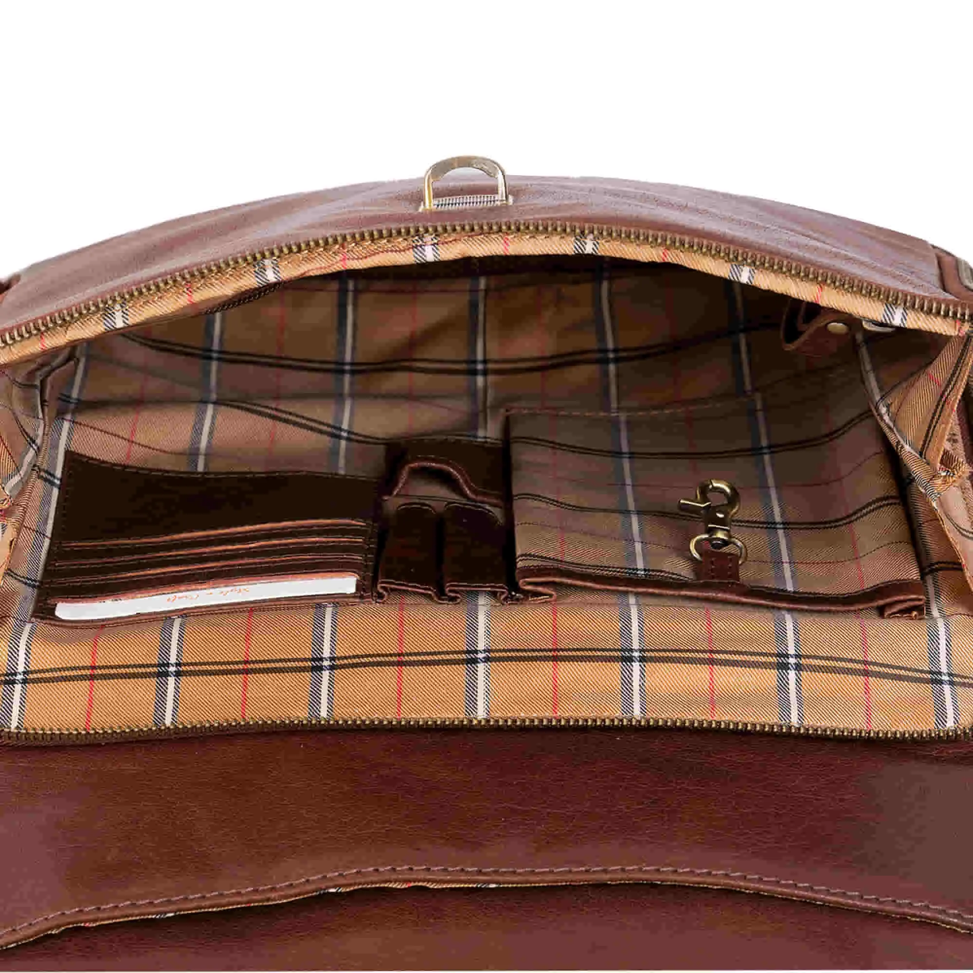 392600 Cross Body Messenger & Backpack in Full Grain Dark Brown Vintage Leather | Style n Craft