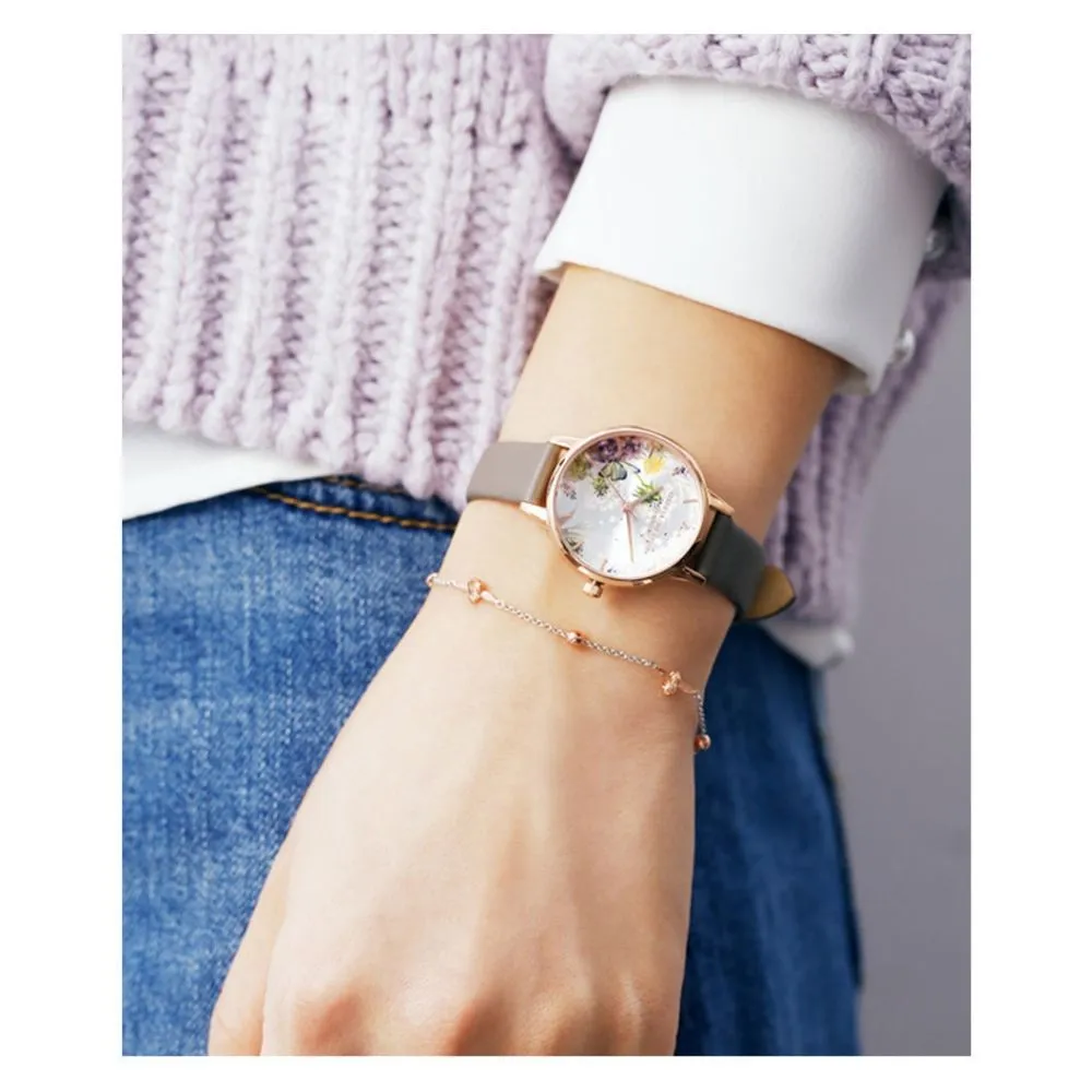 3D Bee and Ball Silver and Rose Gold Chain Bracelet