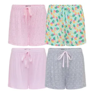 4 Pack Pajama Short Set