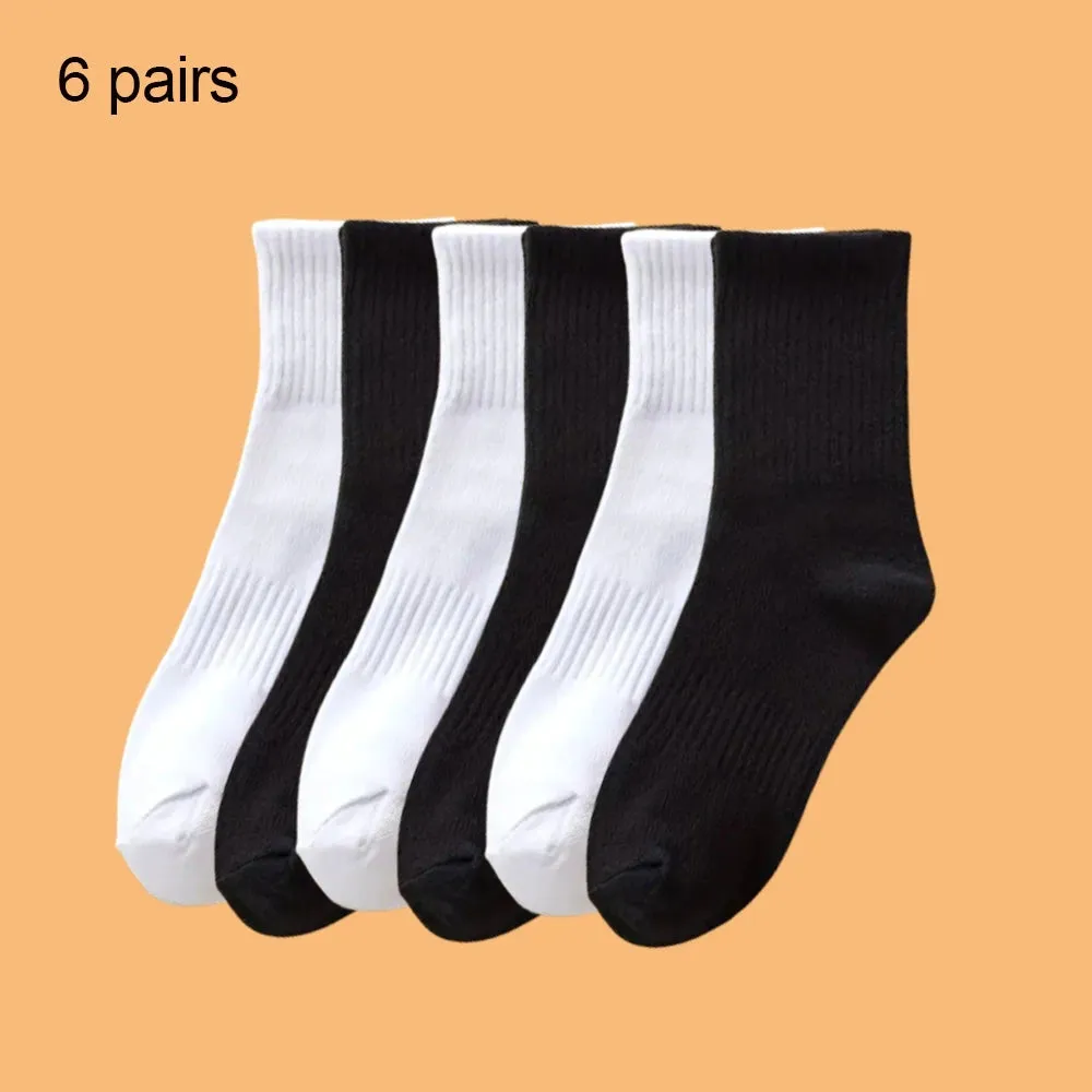 4 Pairs Solid Color Sports Ankle Socks - Soft Breathable, Men's Women's Summer Autumn Business Socks