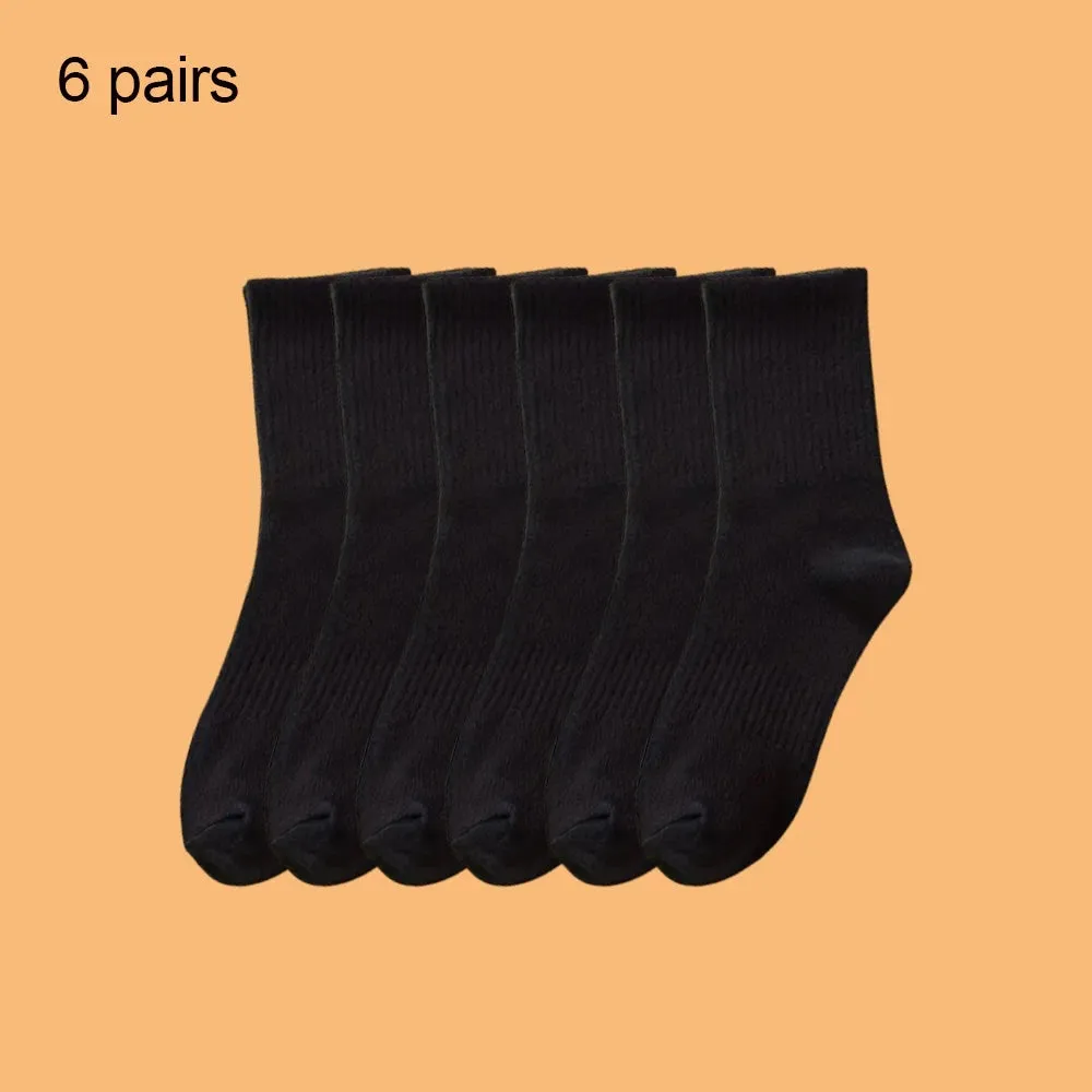 4 Pairs Solid Color Sports Ankle Socks - Soft Breathable, Men's Women's Summer Autumn Business Socks