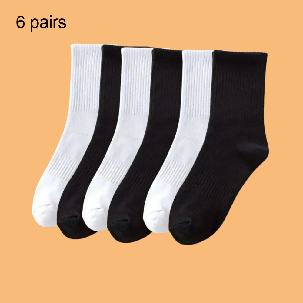 4 Pairs Solid Color Sports Ankle Socks - Soft Breathable, Men's Women's Summer Autumn Business Socks