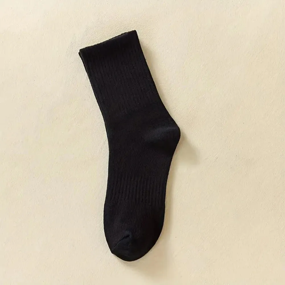 4 Pairs Solid Color Sports Ankle Socks - Soft Breathable, Men's Women's Summer Autumn Business Socks