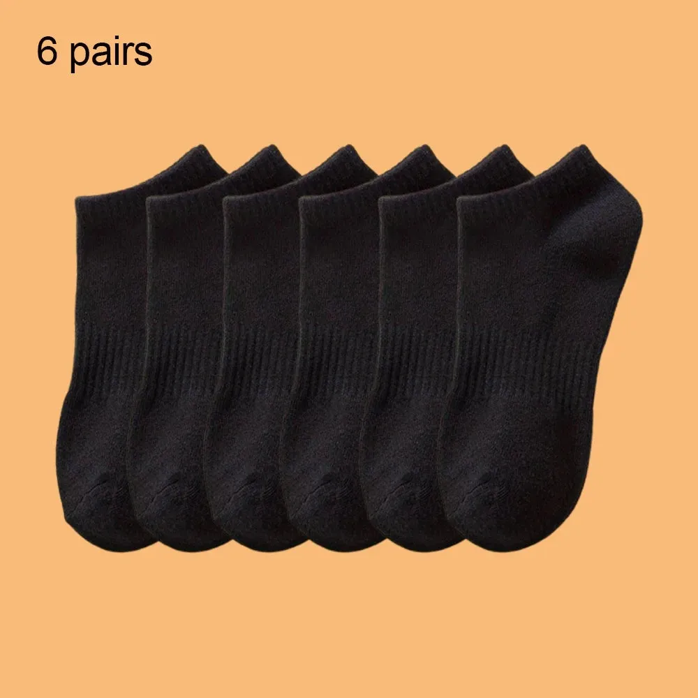 4 Pairs Solid Color Sports Ankle Socks - Soft Breathable, Men's Women's Summer Autumn Business Socks