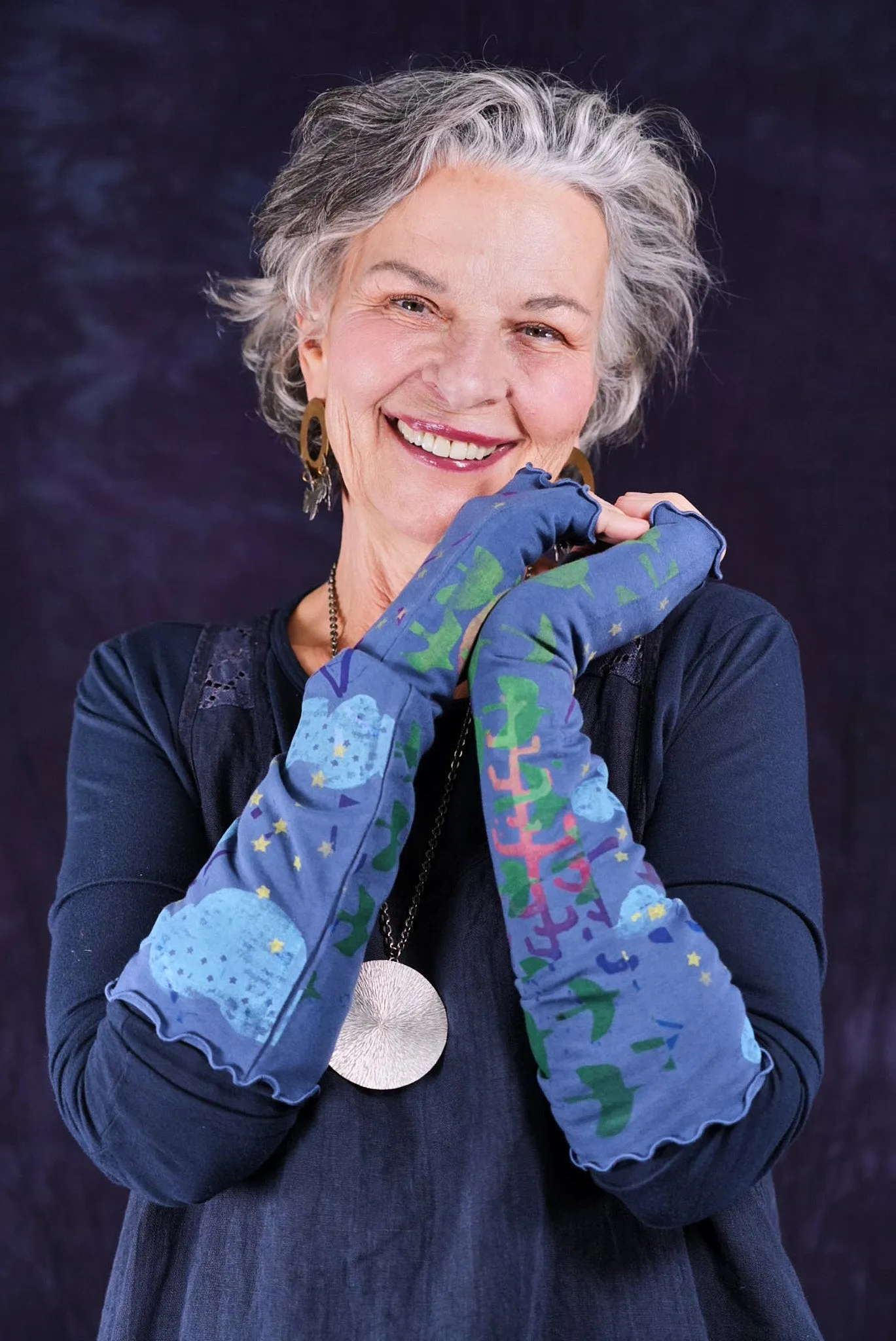 8115 Fingerless Gloves Echo Blue-P