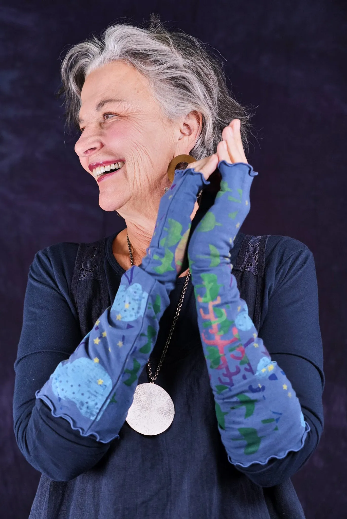 8115 Fingerless Gloves Echo Blue-P