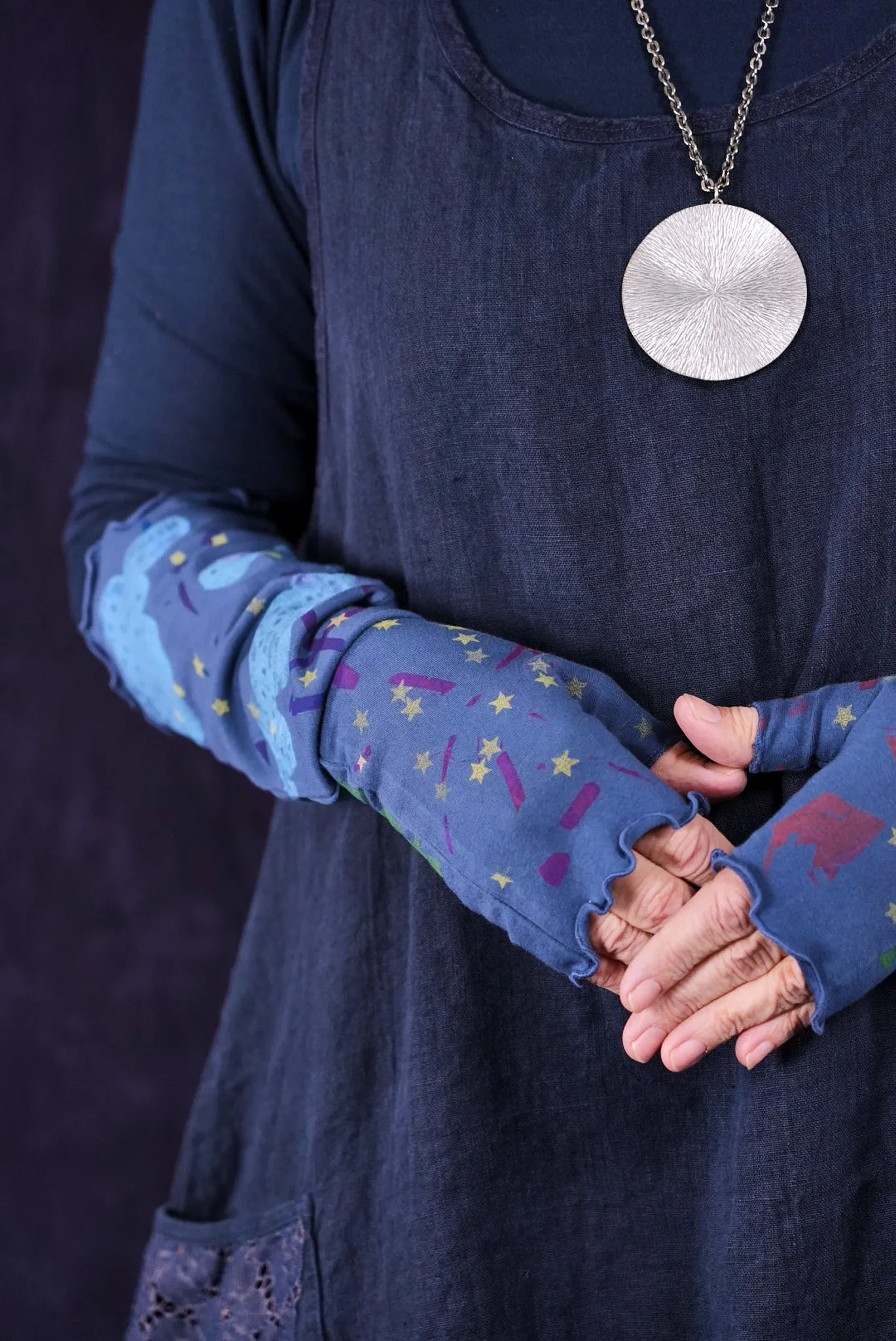 8115 Fingerless Gloves Echo Blue-P