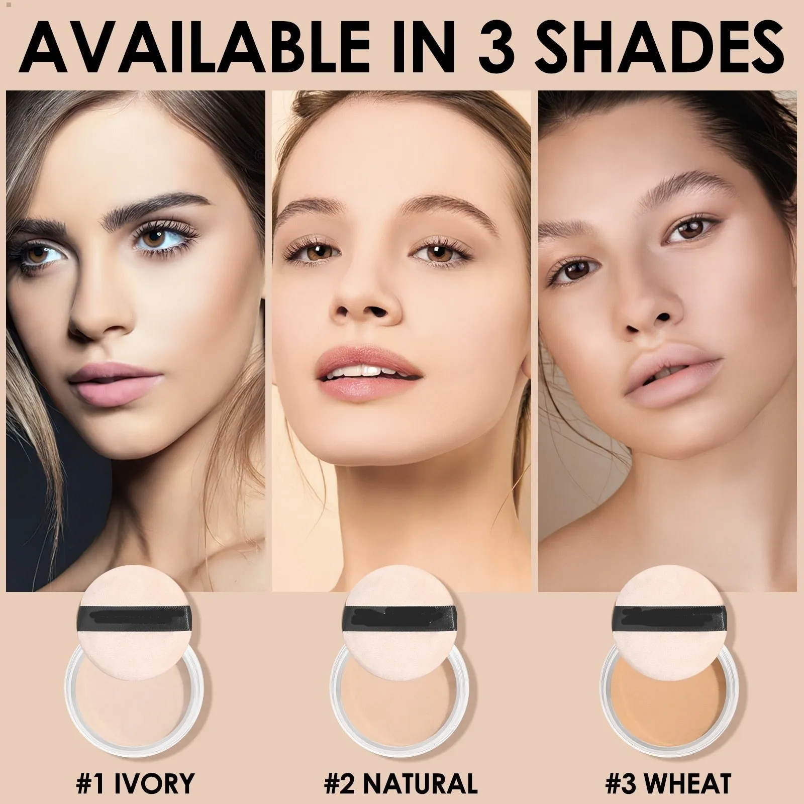 9-Color Waterproof Loose Powder - Long-Lasting and Oil-Control Makeup