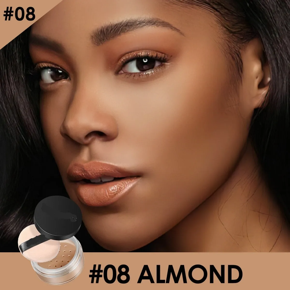 9-Color Waterproof Loose Powder - Long-Lasting and Oil-Control Makeup