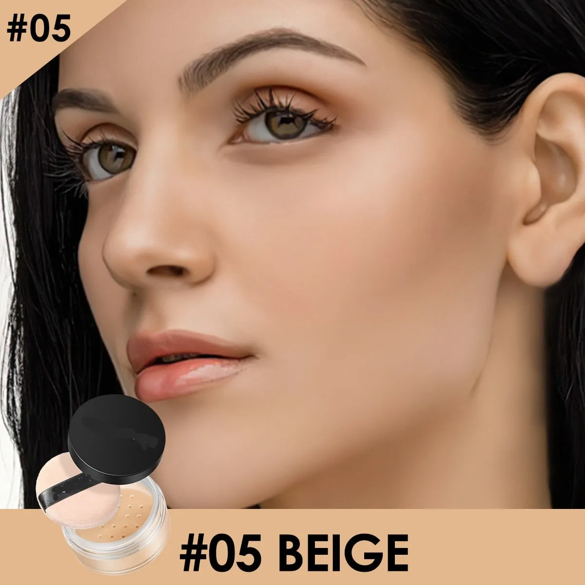 9-Color Waterproof Loose Powder - Long-Lasting and Oil-Control Makeup