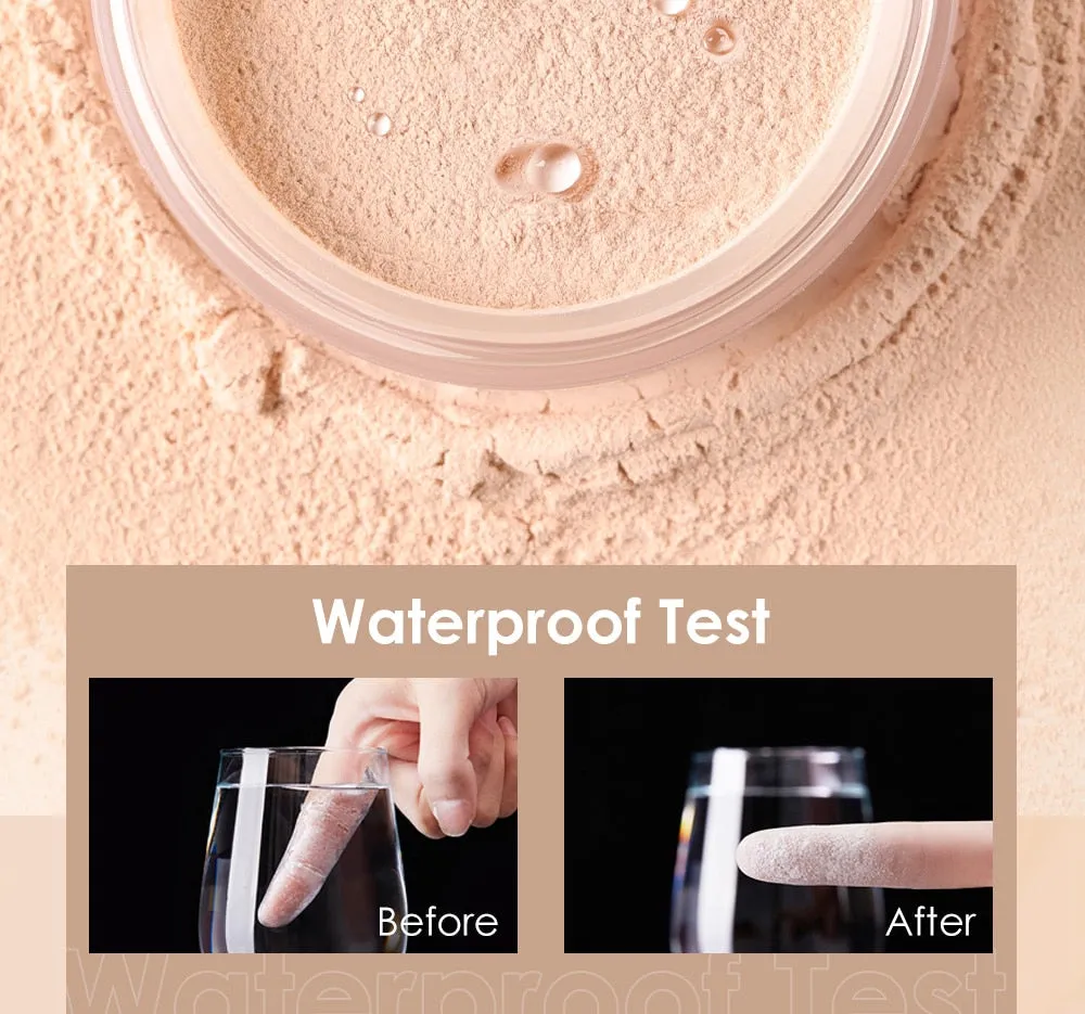 9-Color Waterproof Loose Powder - Long-Lasting and Oil-Control Makeup