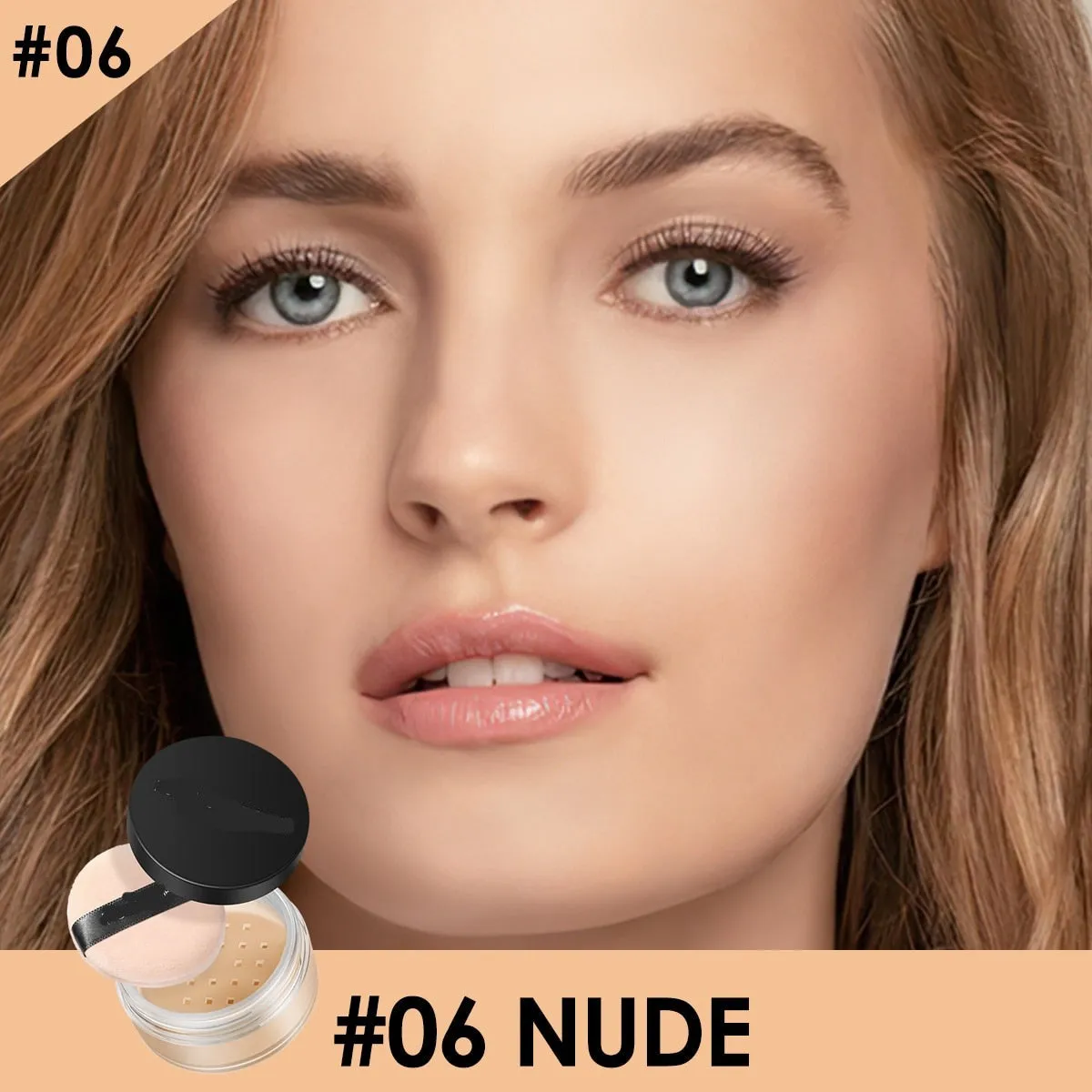 9-Color Waterproof Loose Powder - Long-Lasting and Oil-Control Makeup