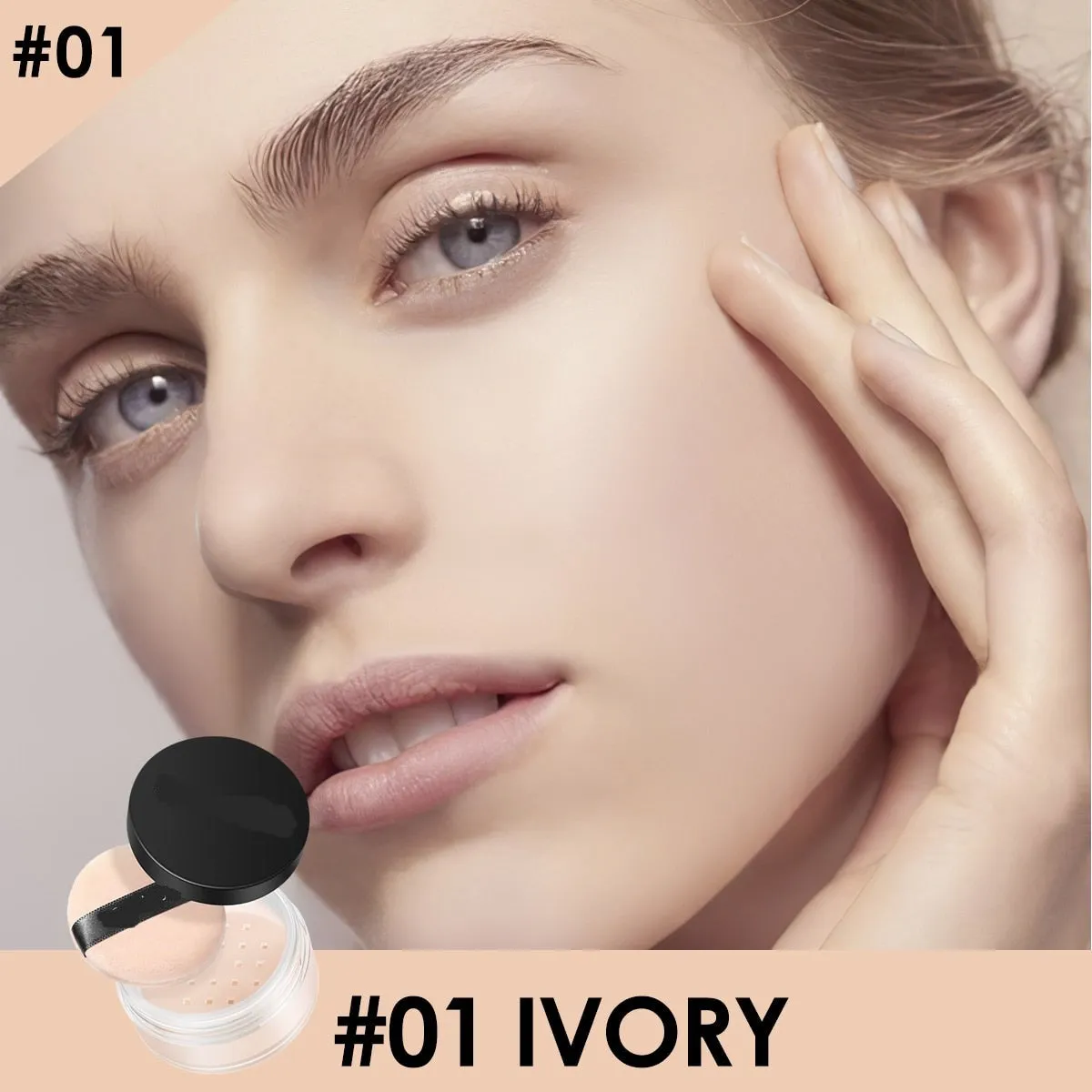 9-Color Waterproof Loose Powder - Long-Lasting and Oil-Control Makeup