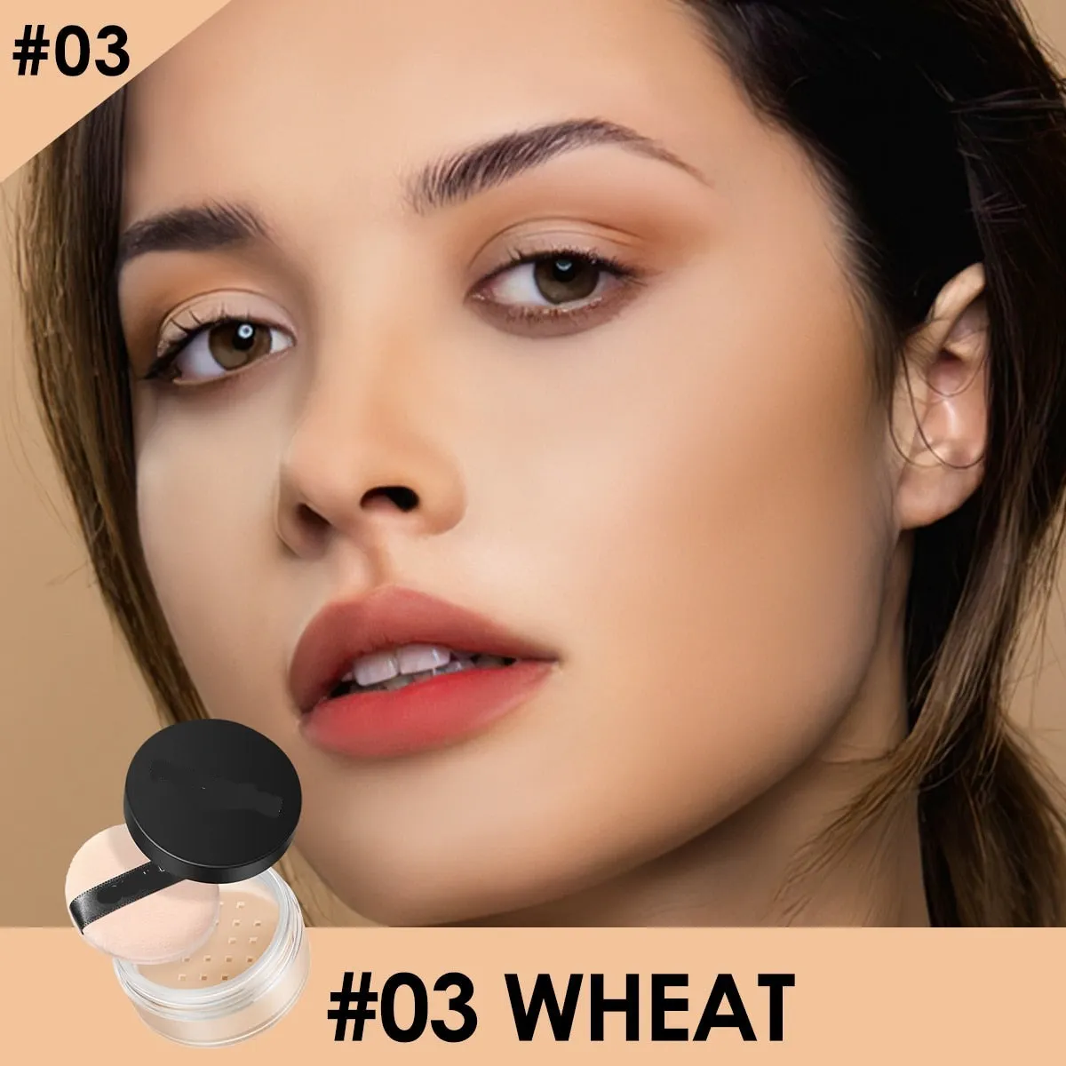 9-Color Waterproof Loose Powder - Long-Lasting and Oil-Control Makeup