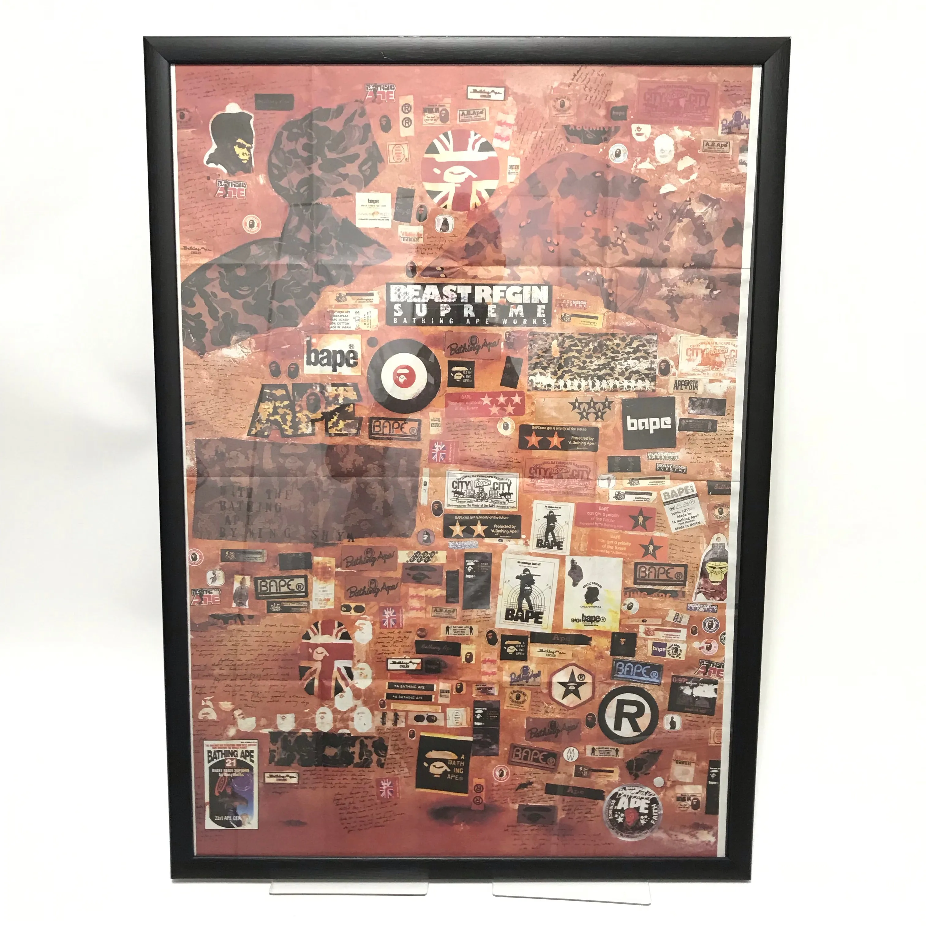 A Bathing Ape Bape Vintage 90's Logo Collage Poster