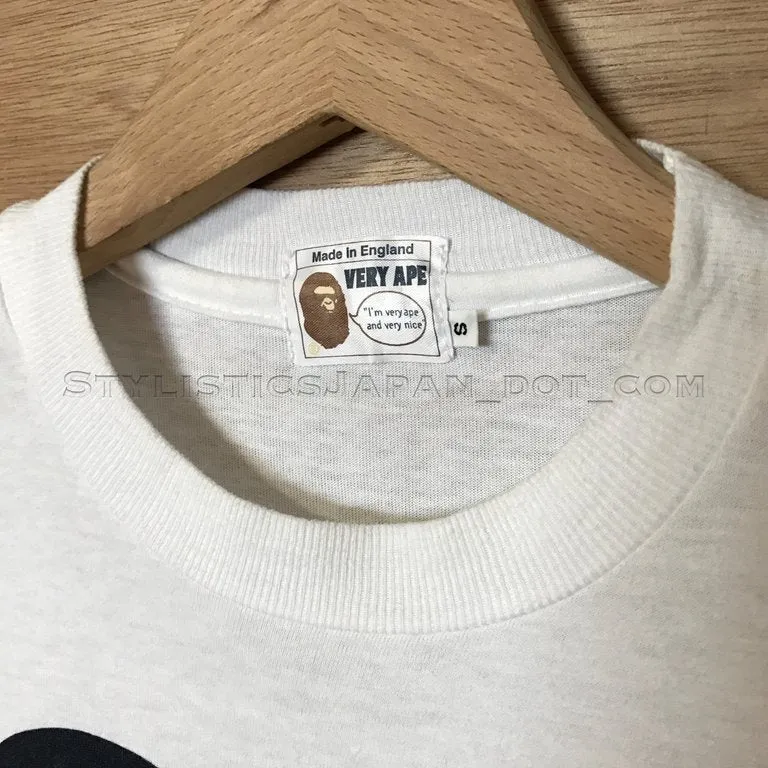 A Bathing Ape Vintage Very Ape U.K. Tee White XS~S