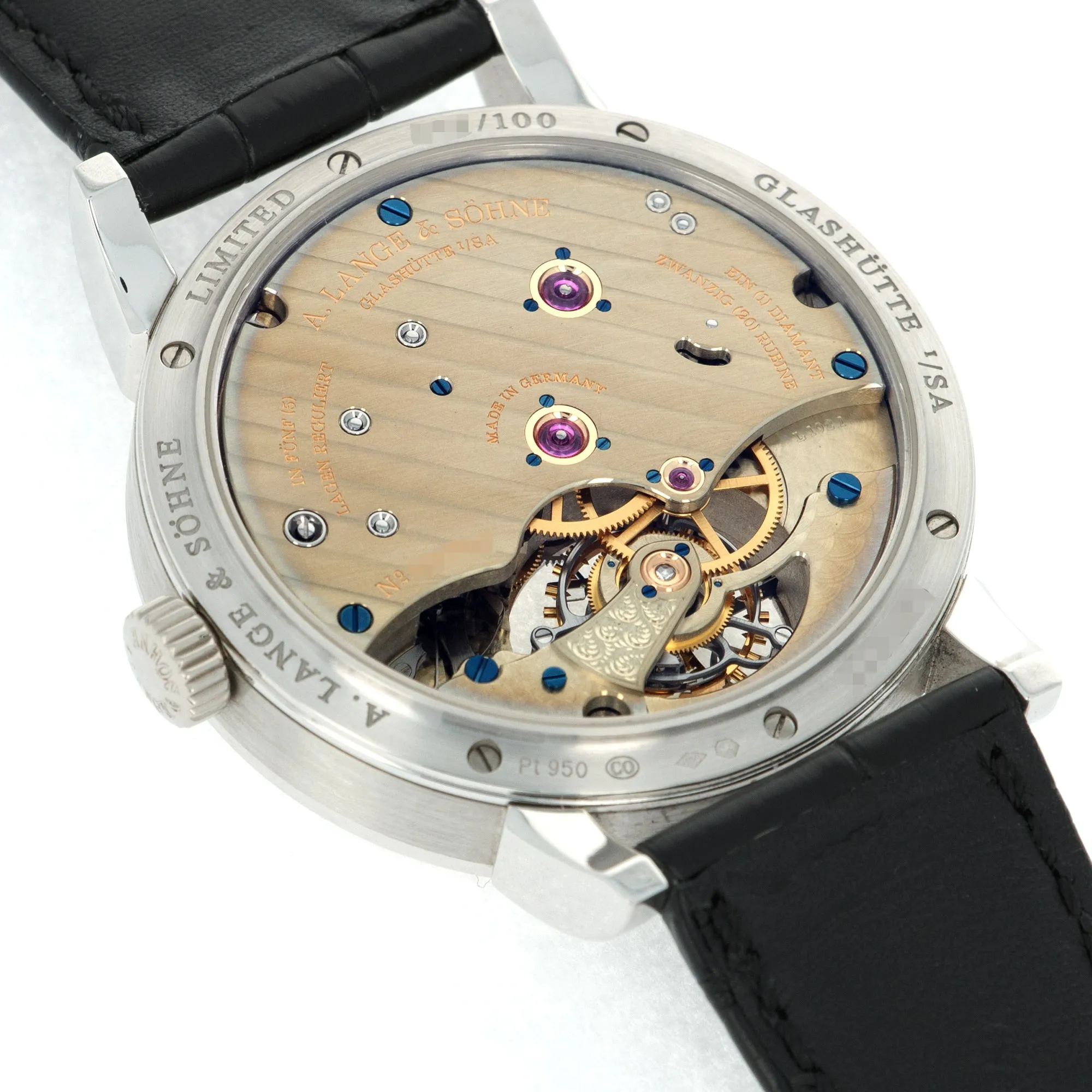 A. Lange & Sohne Platinum 1815 Tourbillon Watch Ref. 730.025