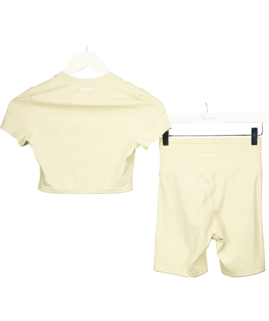 Adanola Beige Ultimate Short Sleeve Top   Ultimate Crop Shorts UK 6