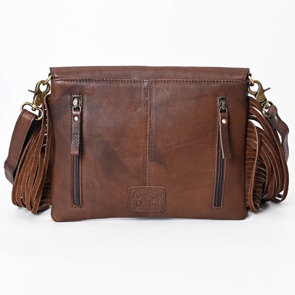 ADBGA332 American Darling Hand Tooled Hair On Genuine Leather Women Bag Western Handbag Purse