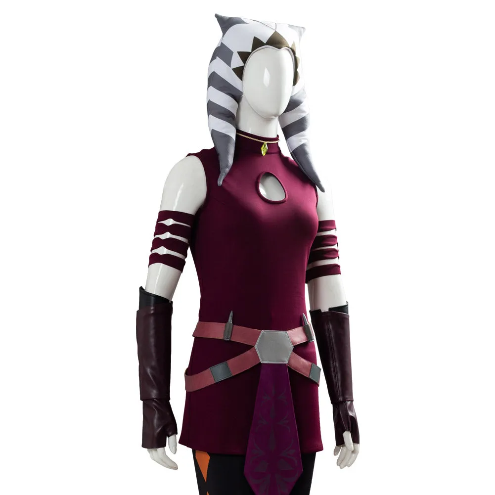 Ahsoka Tano The Clone Wars Cosplay Costume Fancy Outfit Halloween Carnival Suit