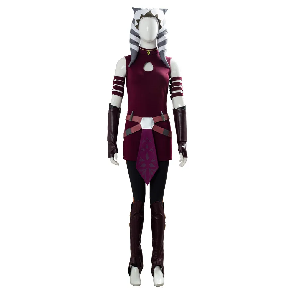 Ahsoka Tano The Clone Wars Cosplay Costume Fancy Outfit Halloween Carnival Suit