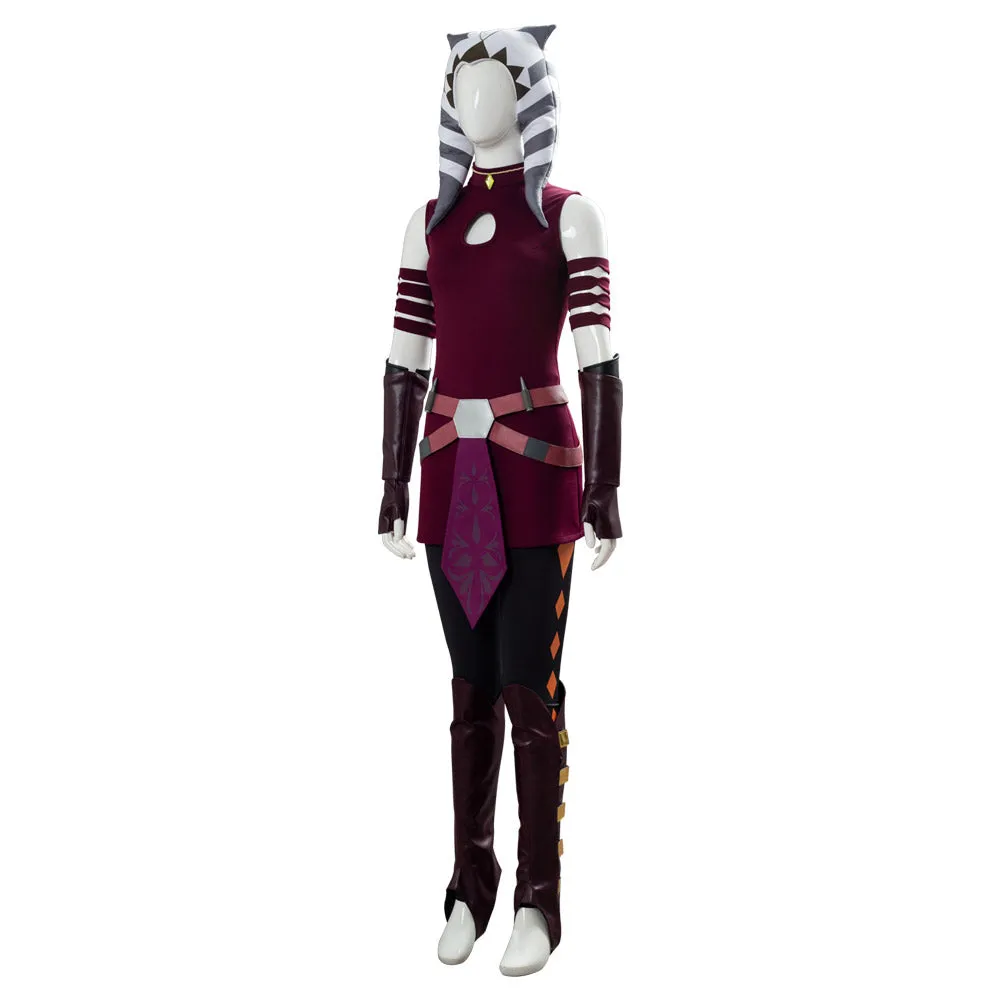 Ahsoka Tano The Clone Wars Cosplay Costume Fancy Outfit Halloween Carnival Suit