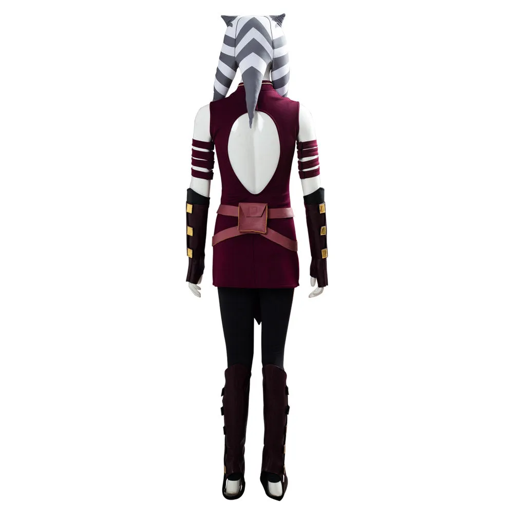 Ahsoka Tano The Clone Wars Cosplay Costume Fancy Outfit Halloween Carnival Suit