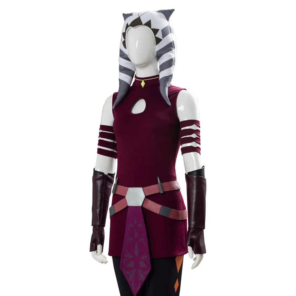 Ahsoka Tano The Clone Wars Cosplay Costume Fancy Outfit Halloween Carnival Suit