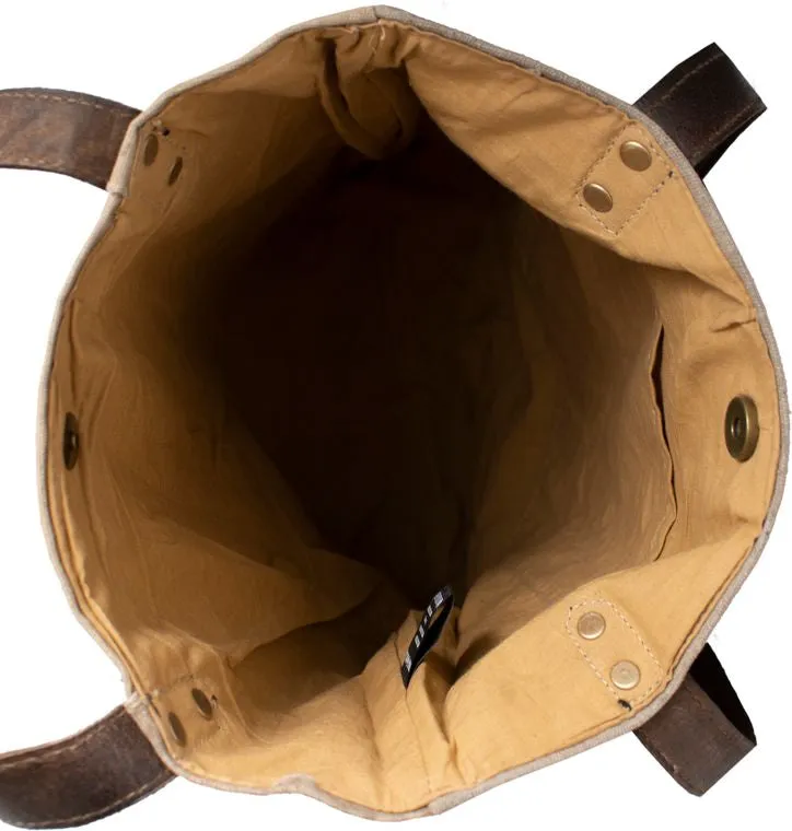 And I Think To Myself Recycled Military Tent Tote
