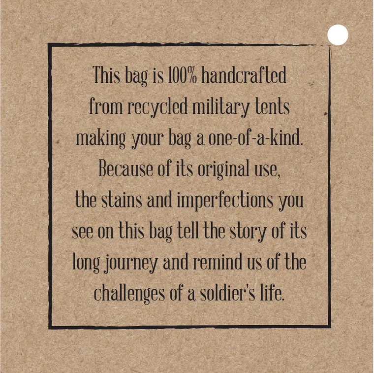 And I Think To Myself Recycled Military Tent Tote