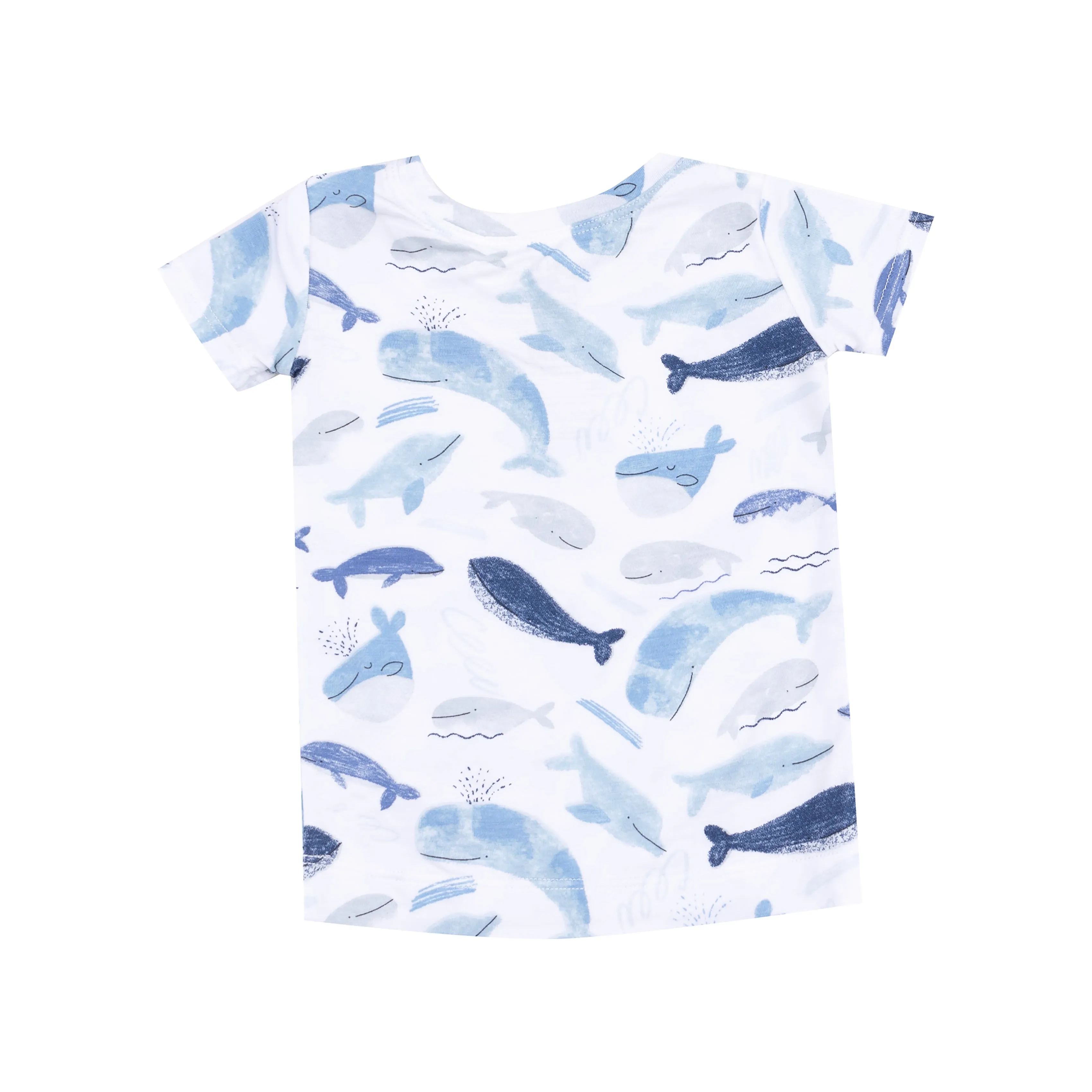 Angel Dear Loungewear Short Set - Blue Whales