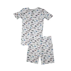 Angel Dear Tropical Ocean Fish S/S Loungewear Set w/Shorts