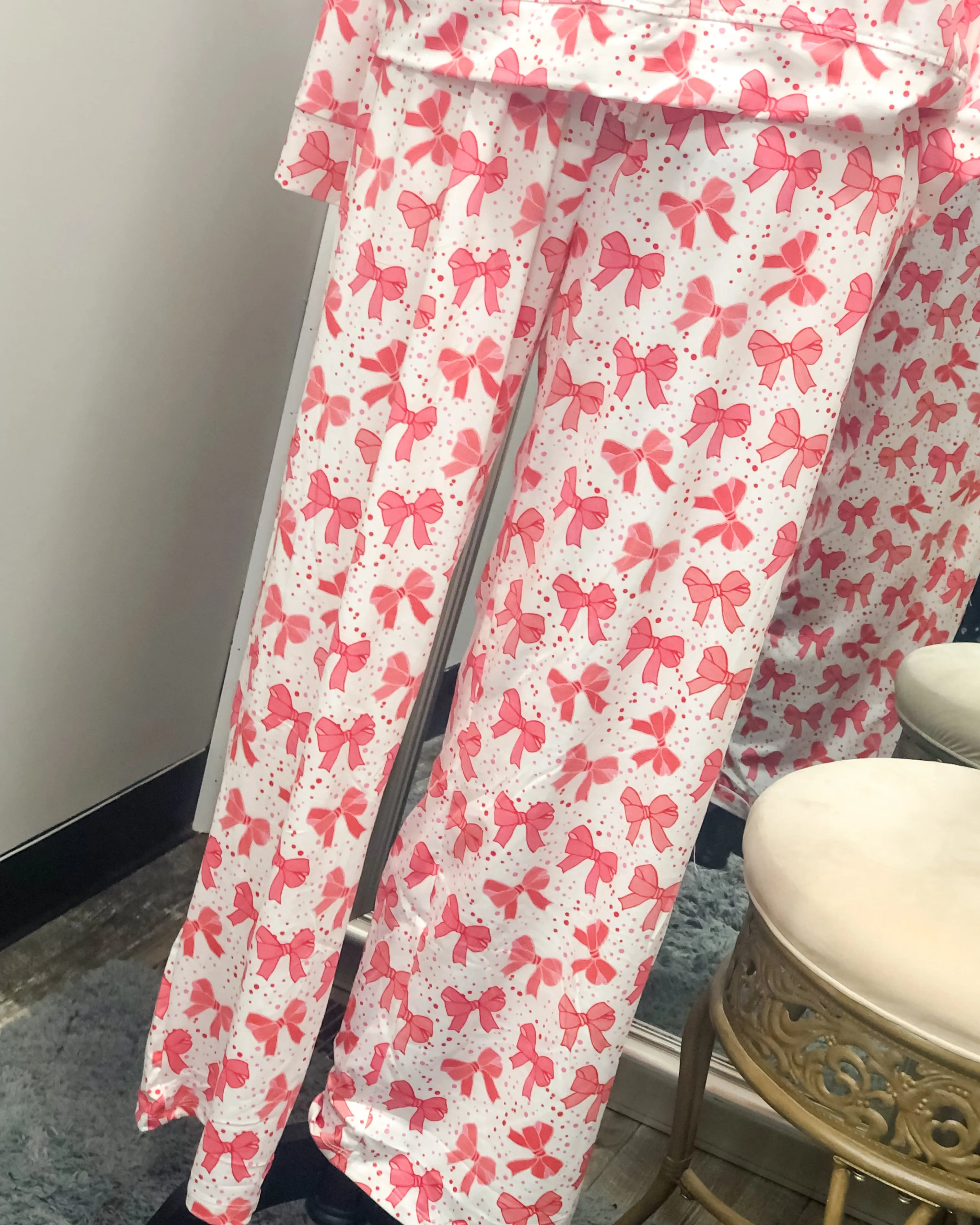 Annie Lounge Set - Red Bows
