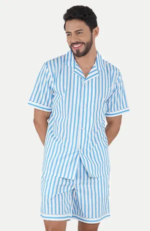 AQUA BLUE | BLUE CO-ORD SET | LOUNGEWEAR SET | 100% COTTON