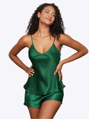 Arantxa - Luxe Mulberry Adjustable Straps Woman's Camisole Pajama Set