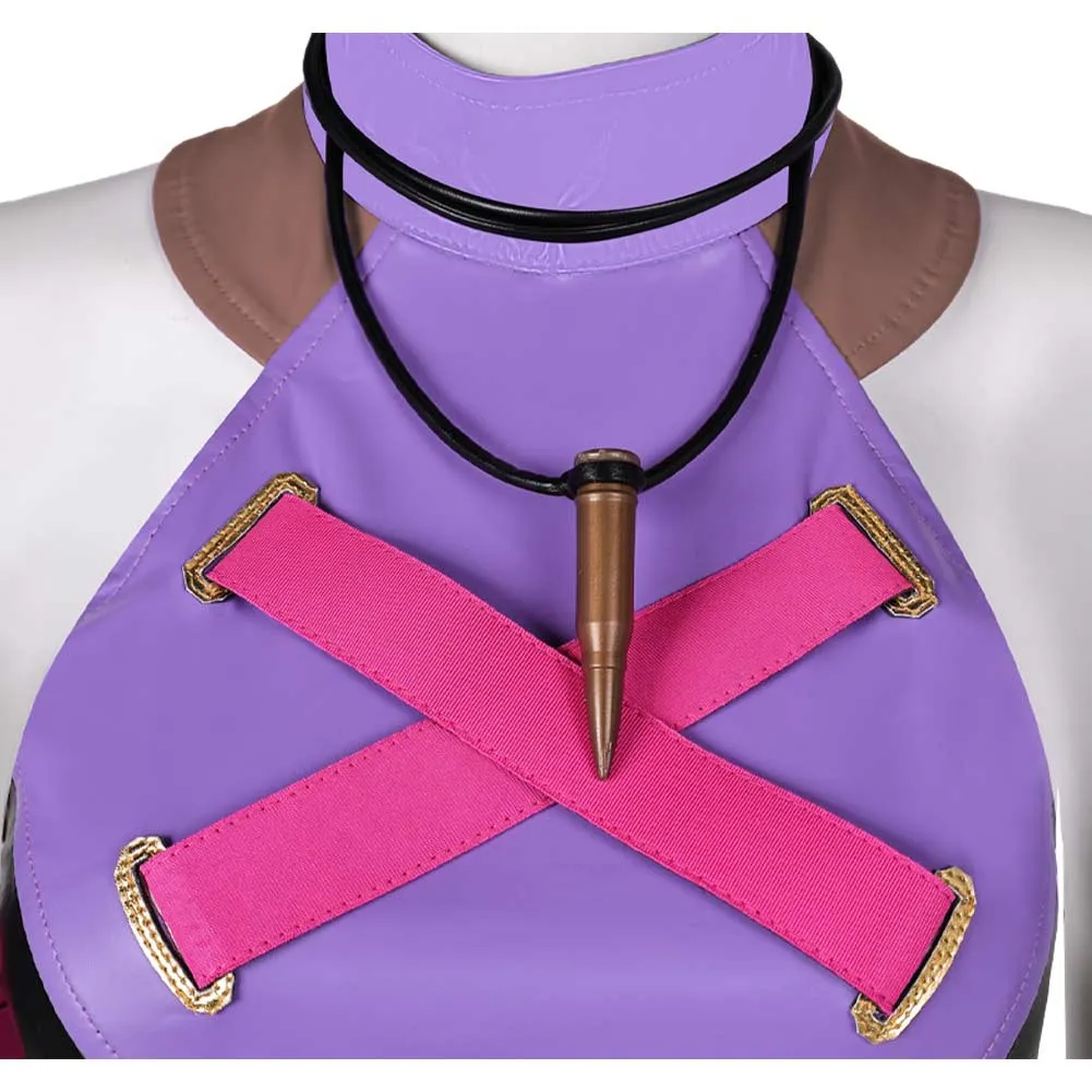 Arcane: League of Legends Season 2 Jinx Purple Outfits Cosplay Costume Halloween Carnival Suit