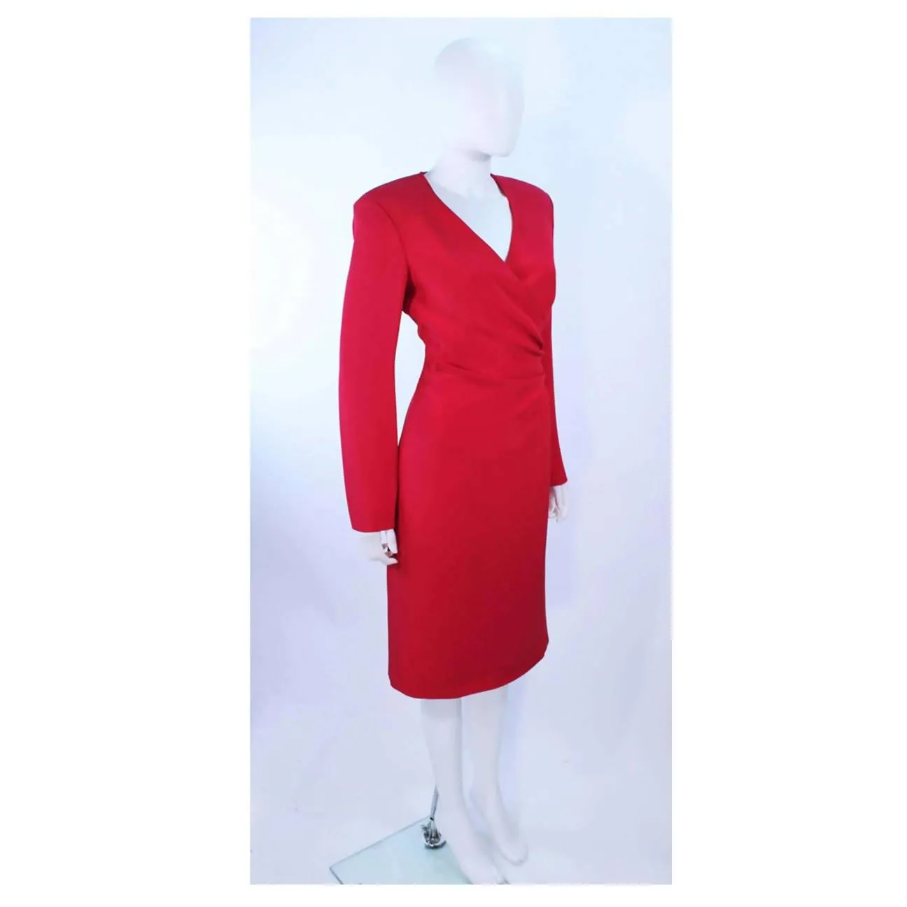 ARMANI Magenta Drape Silk Dress | US 8/10