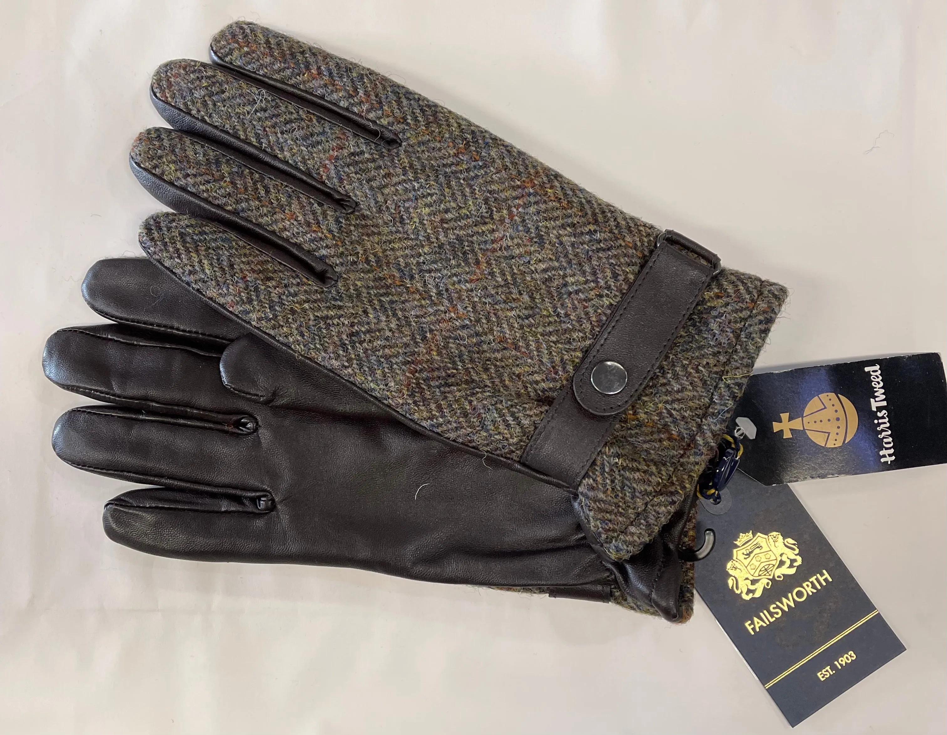 AVE HARRIS TWEED LEATHER GLOVE